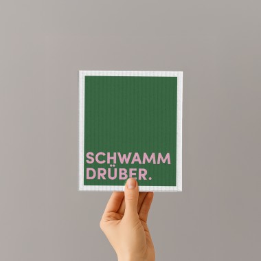 Schwammtuch - Spruch - Schwamm drüber - Nr. 12