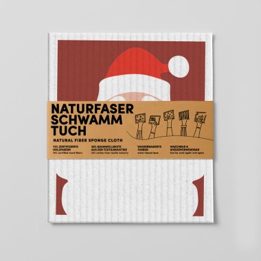 Schwammtuch - Weihnachtsmann - Nr- 26 - Naturbedacht