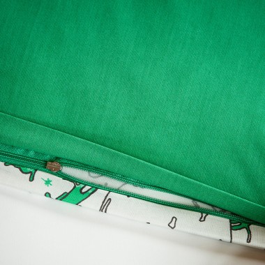 Schön, oder? Dackel im Weltall - Bettwäsche - 100 x 135 / 60 x 40 cm - White / Ming Green