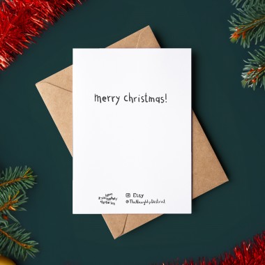 The Naughty District - Süße Weihnachtskarte »Ungeschickte Katze mit Ornament«