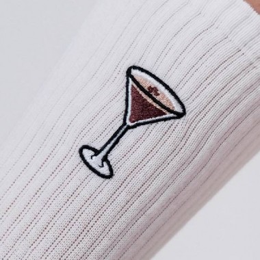 Espresso Martini | Bestickte Bio Baumwoll Socken | Fashion Drinks