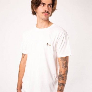 Siebträger & Tamper | Besticktes Bio Baumwoll Unisex T-Shirt | weiß | Fashion Drinks