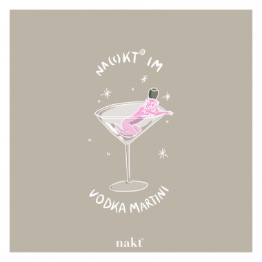 NAKT IM VODKA MARTINI T-Shirt, schwarz (unisex)