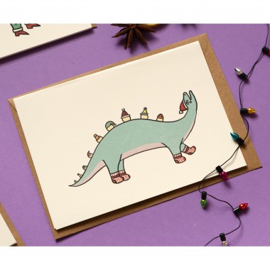 The Naughty District - Dino Weihnachtskarten Set mit Umschlag