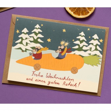 The Naughty District - Weihnachtskarten Set mit Mäusen und Fröschen