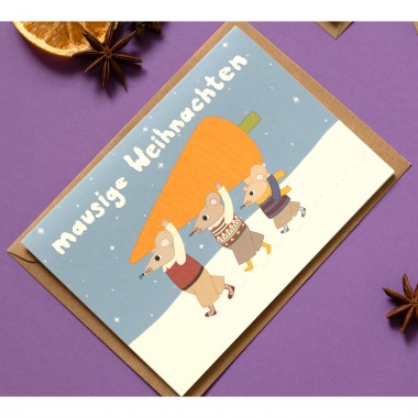 The Naughty District - Weihnachtskarten Set mit Mäusen und Fröschen
