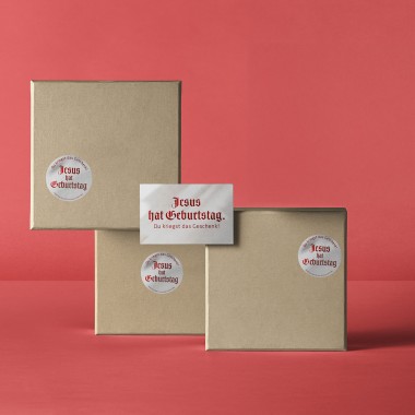 Weihnachts-Karten + Weihnachts-Sticker (5er Set)