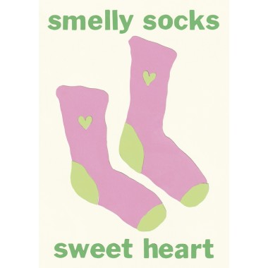 Smelly socks, sweet heart – Print von Lavanda Posters