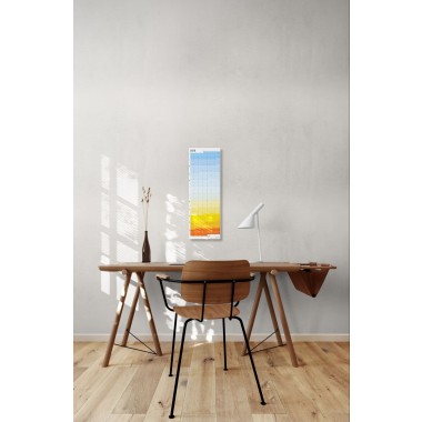 Wandkalender 2026 „Blue Hour“ Jahresplaner | Limited Edition | 100% Recyclingpapier | Deutsch-Englisch | Rückseite „Regenbogen“