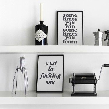 Handgefertigter Linoldruck  »Sometimes you win, sometimes you learn«, (DIN A4), Limited Edition