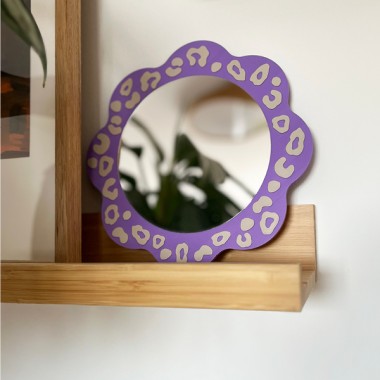 frido and me. | Acrylspiegel mit Leo-Rahmen | moderner Wandspiegel im Animal Print