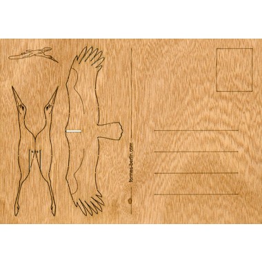 formes Berlin Storch-Karten - 6 Postkarten aus Holz