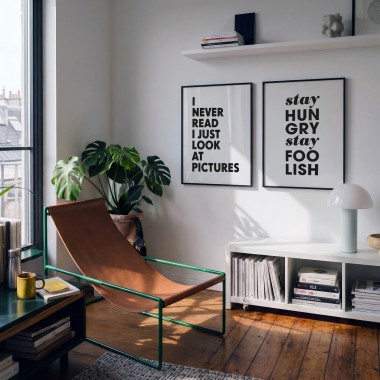 Handgefertigter Linoldruck  »Stay hungry, stay foolish«, (DIN A4), Limited Edition