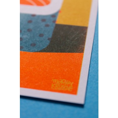 Martin Krusche - Risographie »Sushi - Lachs Inside Out«
