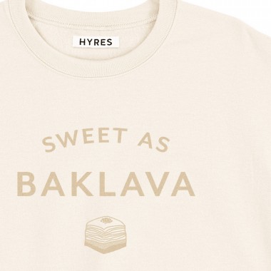 HYRES Unisex Sweater Sweet as Baklava / Natural 