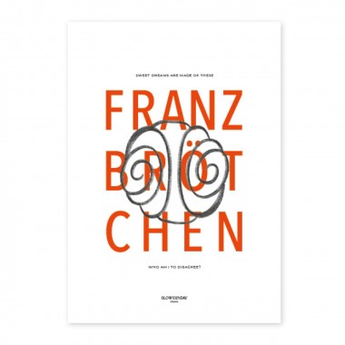 Sweet Dreams | A3 Hamburg Franzbrötchen Poster, Plakat | Slow Sunday Studio