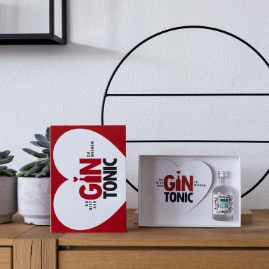 TYPOP 3-teiliges Geschenk-Set „Gin Tonic“ // Herzkarte, Little Breaks Gin & Geschenkverpackung