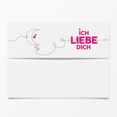 TYPOP Klappkarte LineArt „Ich liebe Dich“ inkl. Umschlag