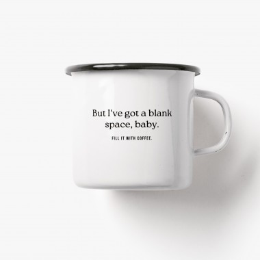 typealive / Emaillebecher Tasse / Blank Space