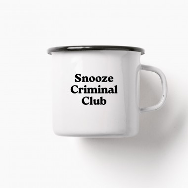 typealive / Emaillebecher Tasse / Snooze Criminal