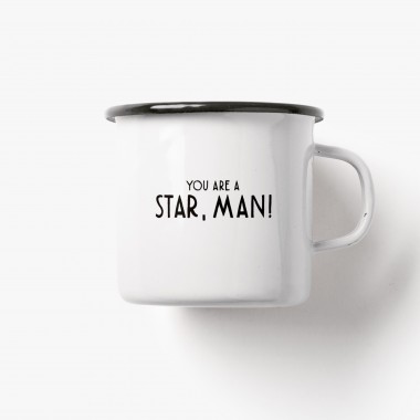 typealive / Emaillebecher Tasse / Star Man