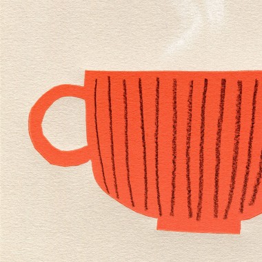 Linoldruck »Tea time« (15x21cm) / fidu—fine paper goods