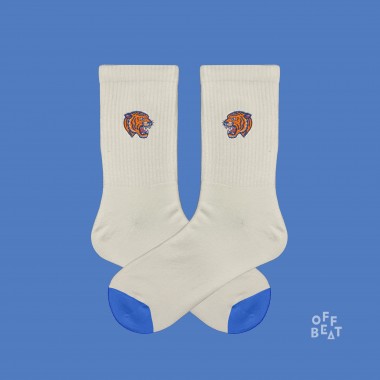 Bestickt Tigerkopf Socken von Offbeat