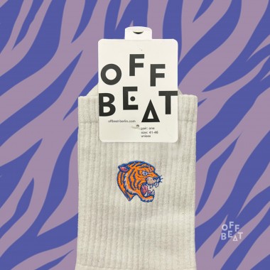 Bestickt Tigerkopf Socken von Offbeat