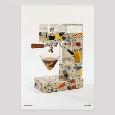 "Martini Terrazzo" (DIN A2 Artprint, limitierte Auflage) von Tina Bobbe
