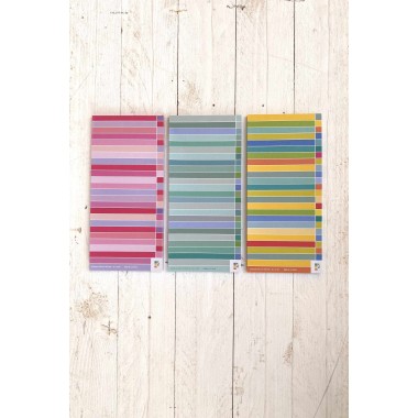 3 Notizblöcke im Set | bunt gestreift | Dreierpack gemischt | To-Do-Liste | To-Do-Block | Recyclingpapier | je 50 Blatt