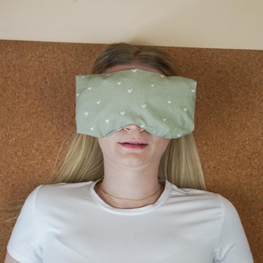 Yoga Augenkissen „Matcha" mit Bio Dinkel – für Meditation, Tiefenentspannung & Yoga, weicher Baumwollbezug - Tochter von Walter