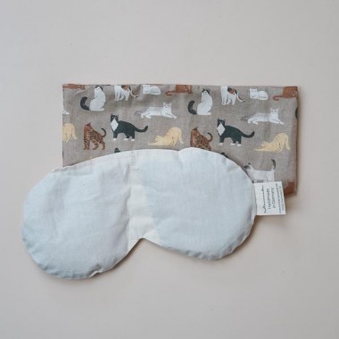 6. Yoga Augenkissen mit abnehmbaren Bezug „Cats“ Lavendelduft - Tochter von Walter 