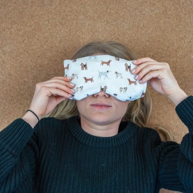 Meditationskissen für Augen – Bio Dinkel Lavendel Füllung, perfekt für Yoga & Entspannung „ Hundis“ - Tochter von Walter