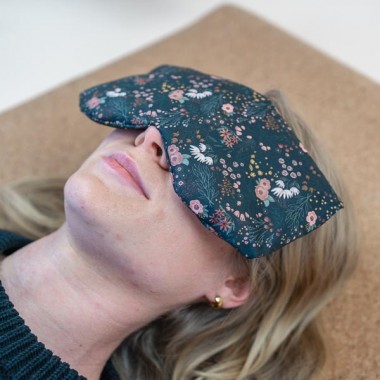 Yoga Augenkissen „Boho schwarz" mit Bio Dinkel – für Meditation, Tiefenentspannung & Yoga, weicher Baumwollbezug - Tochter von Walter