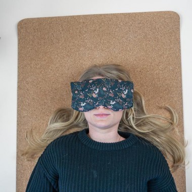 Yoga Augenkissen „Boho schwarz" mit Bio Dinkel – für Meditation, Tiefenentspannung & Yoga, weicher Baumwollbezug - Tochter von Walter