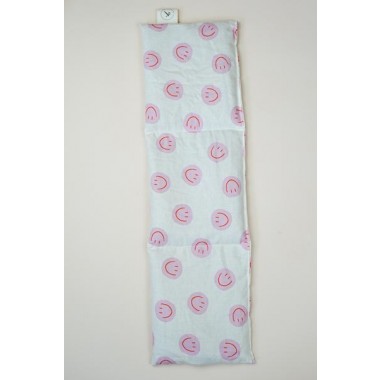 Dinkel Wärmekissen "Smiley Pink" – Körnerkissen zum Erhitzen aus Baumwolle und Bio-Dinkel - Tochter von Walter