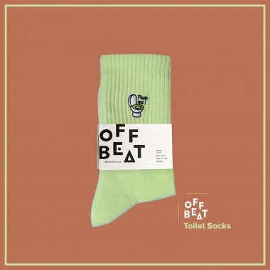 Gerippte Flush Me, Toilette Socken von Offbeat