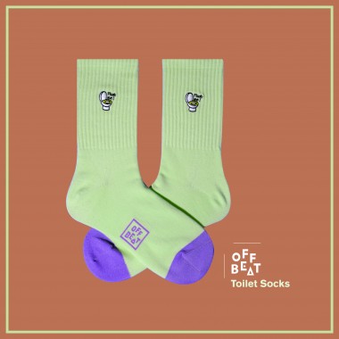 Gerippte Flush Me, Toilette Socken von Offbeat