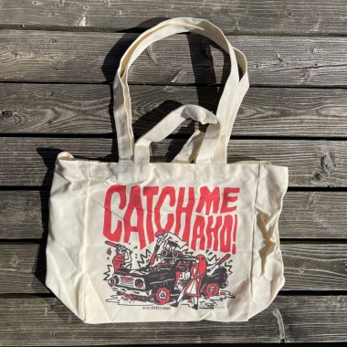 Tote Bag - Catch me Aho | Baumwolltasche mit Magnetverschluss & Innentasche | Sukeban Bosozoku Design | Lässiger Streetwear Look