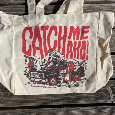 Tote Bag - Catch me Aho | Baumwolltasche mit Magnetverschluss & Innentasche | Sukeban Bosozoku Design | Lässiger Streetwear Look
