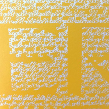 Limitierter Siebdruck „Über Gelb spricht man nicht“ – Teil der vierteiligen Reihe „Gelb regiert die Welt“