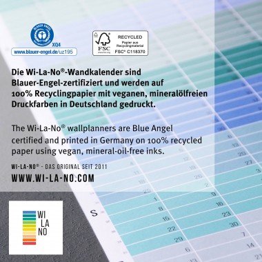 2027 Wandkalender „Blue Hour“ - Das Original von Wi-La-No | Jahresplaner | Beidseitig bedruckt | Limited Edition | 100% Recyclingpapier 