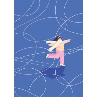 Eisläuferin / Kunstprint A3, A4, A5 / Svea Hansohn Illustration