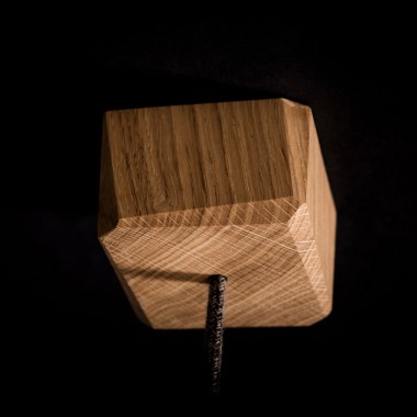 KUBUS | Hängeleuchte aus Holz von Verschnitt ohne Leuchtmittel