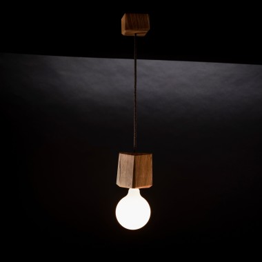 KUBUS | Hängeleuchte aus Holz von Verschnitt ohne Leuchtmittel