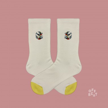 Bestickt Schwalbe Socken von Offbeat