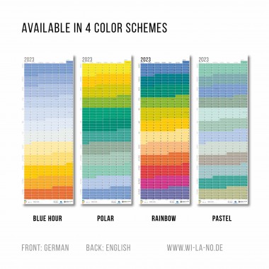 Wandkalender 2023 „Regenbogen“ | Das Original von Wi-La-No | 100 % Recyclingpapier | Limited Edition