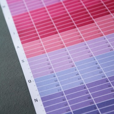 Wandkalender 2025 „Pink-Rosé-Violett“ Jahresplaner | Limited Edition | 100% Recyclingpapier | Deutsch-Englisch