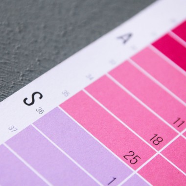 Wandkalender 2025 „Pink-Rosé-Violett“ Jahresplaner | Limited Edition | 100% Recyclingpapier | Deutsch-Englisch
