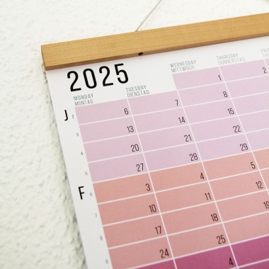 Wandkalender 2025 „Pink-Rosé-Violett“ Jahresplaner | Limited Edition | 100% Recyclingpapier | Deutsch-Englisch